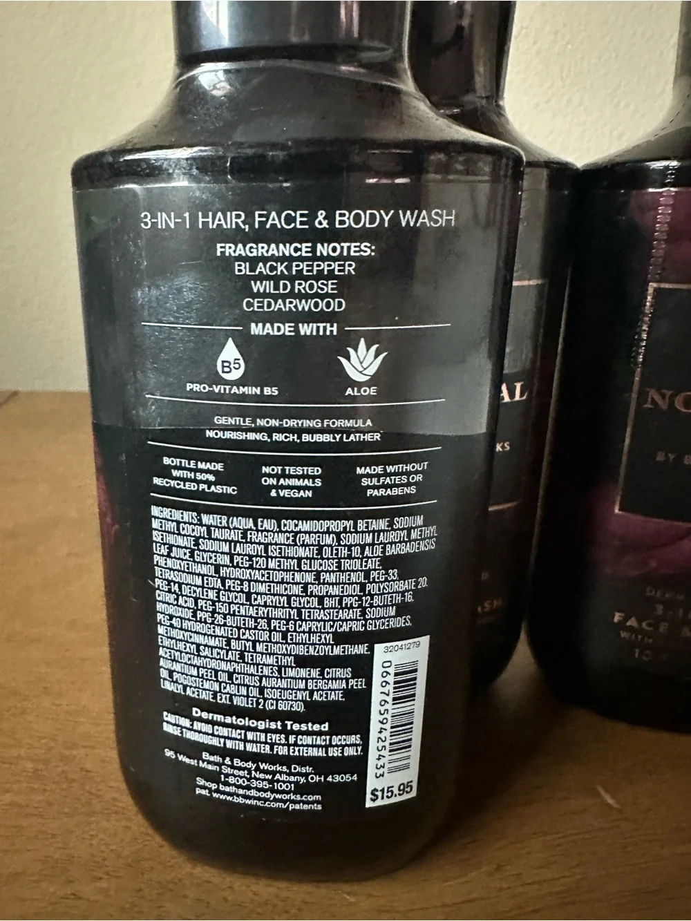 X3 Bath & Body Works Nocturnal Rose 3 in 1 Wash NEW